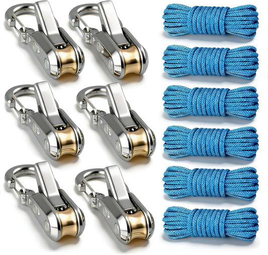 6 Pack Rope with Roller Tensioner for Easy and Secure Tying