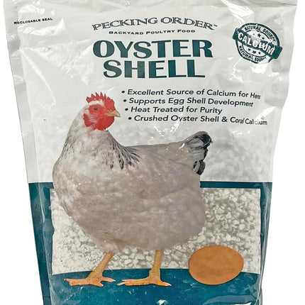 Pecking Order Oyster Shell - Calcium Supplement to Support Laying Hens and Strong Egg Shell Development (5 LB)