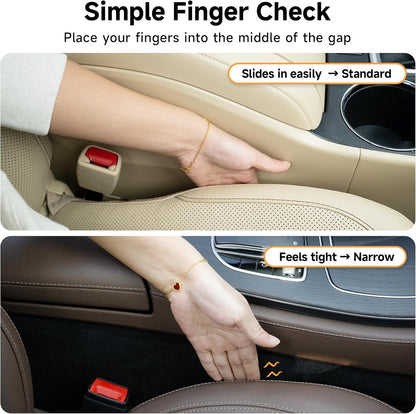 Car Seat Gap Filler Set of 2, Soft Foam Multifunctional Seat Side Gap Filler with Organizer & Hook - photo 5
