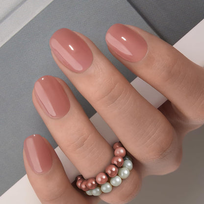 Honey Peach Pink Extra Short Gel Press-On Nails, 30 Pcs - photo 4