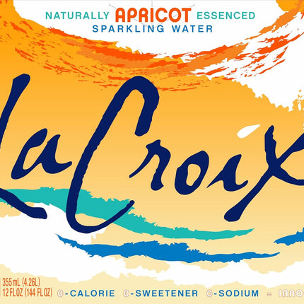 La Croix Sparkling Water Apricot, 12oz Cans (12 pack)
