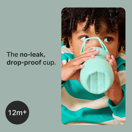 Tommee Tippee Insulated 9oz Sporty Spout Toddler Water Bottle, No Spill, Sippy Cups for Toddlers 1-3, Two-Piece Valve Helps Stop Spills, Green & Red, BPA Free, Pack of 2