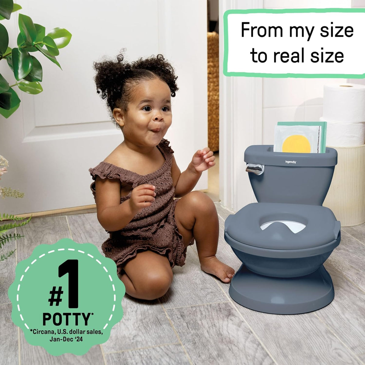 Pro in Blue, Infant Potty Training Toilet, Lifelike Flushing Sound, for Ages 18 Months, Up to 50 Pounds - photo 4