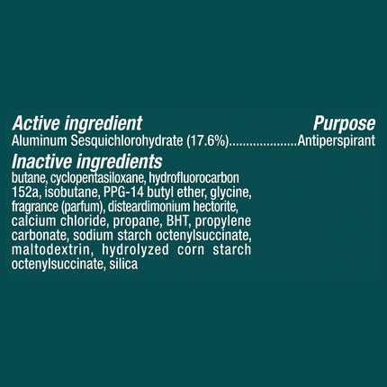 Desodorante antitranspirante en aerosol seco Cool Rush 3.8 oz, 3 unidades