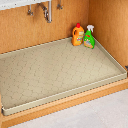 Under Sink Mat 34" x 22" Waterproof Silicone Cabinet Kitchen Liner