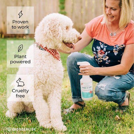 Wondercide - Flea, Tick & Mosquito Spray for Dogs, Cats, and Home - Flea and Tick Killer, Control, Prevention, Treatment - with Natural Essential Oils - Pet and Family Safe - Cedarwood 4 oz