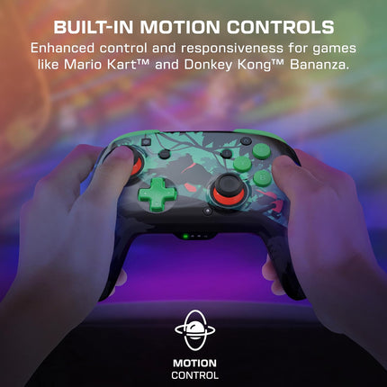 Turtle Beach Rematch Wireless Controller Officially Licensed for Nintendo Switch, Switch Lite/OLED, Works w/Nintendo Switch 2, Lenticular Shift Design Rechargeable Battery – Donkey Kong Green/Black