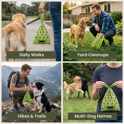 Large Dog Poop Bags with Handles, Fresh Scent, Extra Thick, 300 Bags - photo 5
