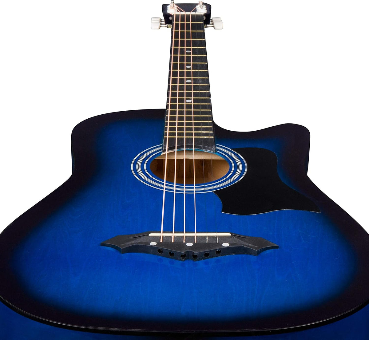 38 inch blueburst beginner acoustic guitar kit,bundle with a strap - photo 4