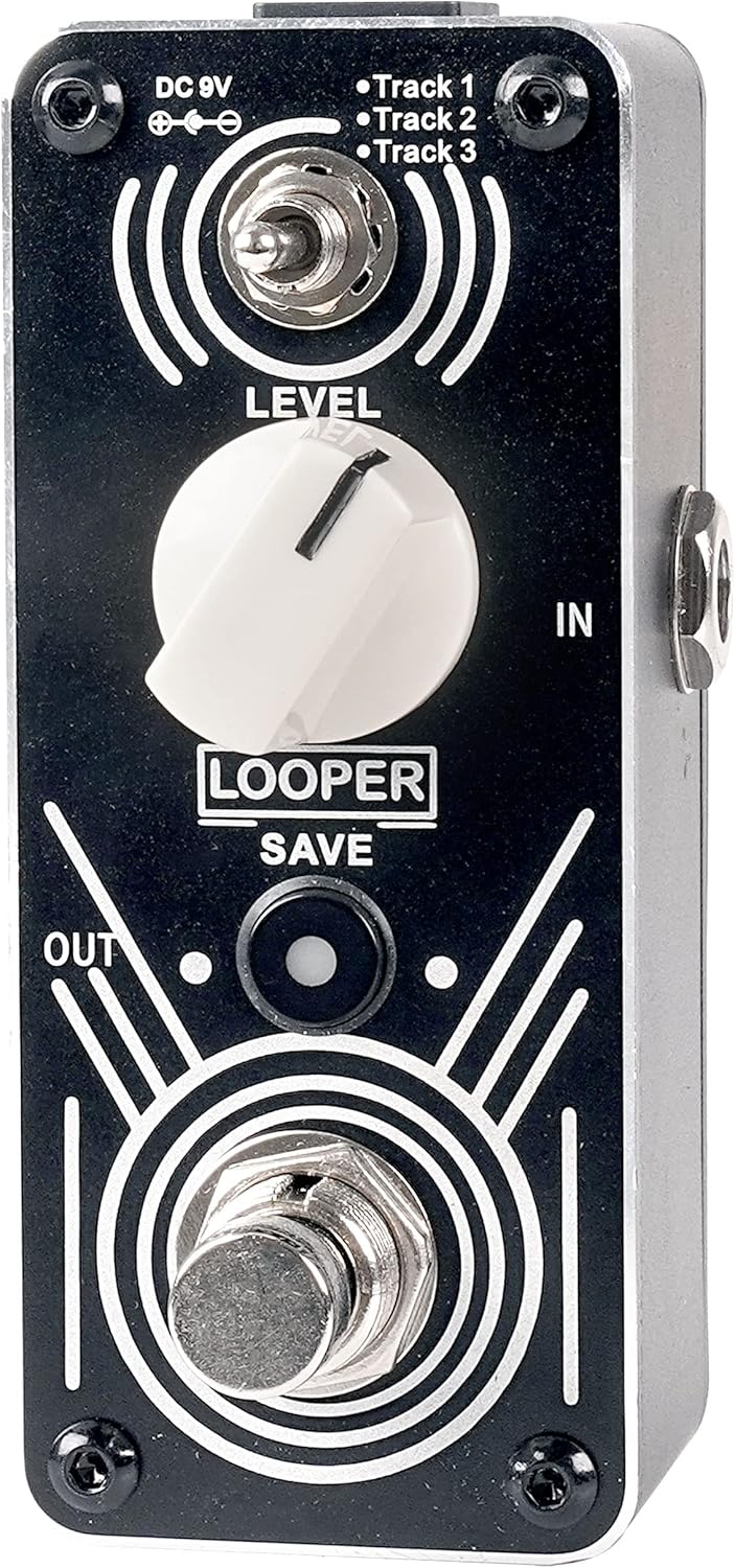 Looper Pedal Triple Loop, Each Track 30 Minutes Looping Time, Access to Upload/Download Music Files Via Enclosed USB