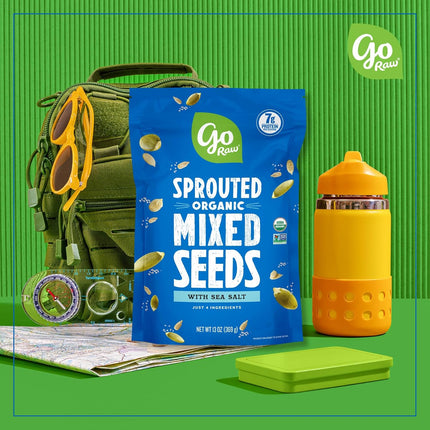 Go Raw Organic Sprouted Mixed Seeds, 13 oz, Unsalted, Keto, Kosher, Superfood