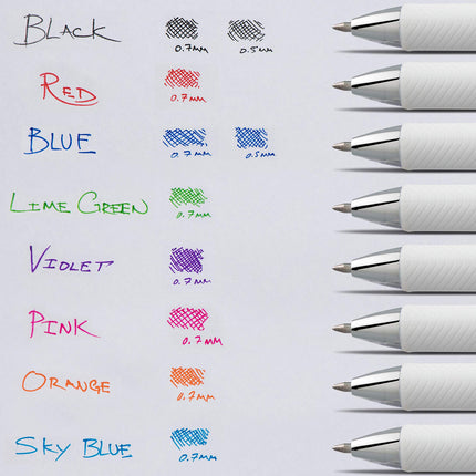 EnerGel Pearl RTX Retractable Liquid Gel Pen, (0.7mm), Medium Line, Needle Tip, Black Ink, Pack of 2 (BLN77WBP2A)
