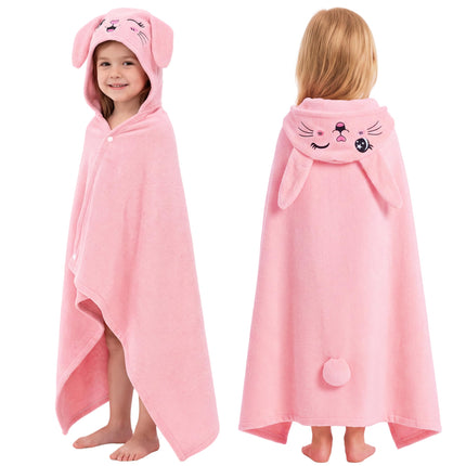 Dinosaur Hooded Towel for Kids Soft 100% Cotton Bath Beach Towel 30" x 50" for Kids 3-8 Years Toddler Pool Poncho with Hood Absorbent Swim Wrap for Boys Girls