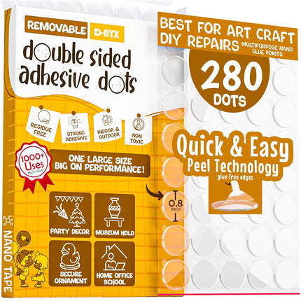 D-NYX Double Sided Tape Sticky Dot Removable Putty No Trace Clear Sticky Tack Waterproof Stickers for Festival Decoration Picture Hanging Museum Wax Gel, Earthquake Putty Hanging Strips Mounting Dots