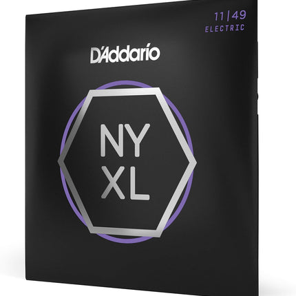 D'Addario Electric Guitar Strings, NYXL Nickel Plated, NYXL1149, Medium Gauge 11-49, 6-String Set, Pack of 1