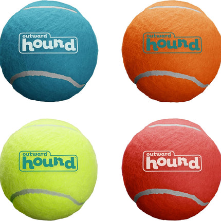 Outward Hound Squeaker Ballz – Squeaky Tiny Tennis Balls for Small Dogs Under 15 lbs, Fetch & Training, X-Small (1.5"), 4-Pack