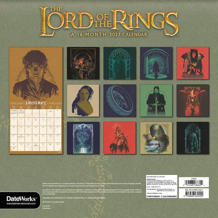 2027 The Lord of the Rings Wall Calendar