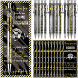 25 Set 911 Dispatcher Gifts Bulk Telecommunicator Week Gifts Ballpoint Pens with Thank You Bookmarks 911 Dispatcher Appreciation Us Flag Ballpoint Pens for Emergency First Responder Police