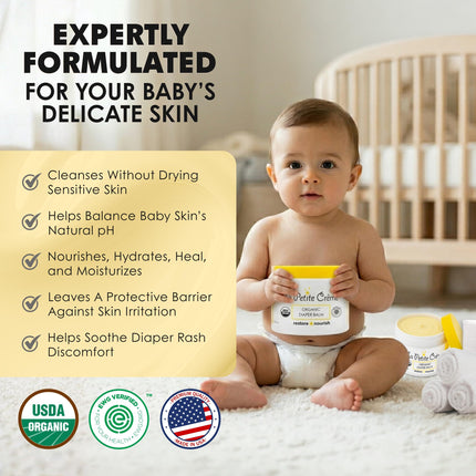 Diaper Balm - Healing & Nourishing Diaper Rash Cream, 4 oz