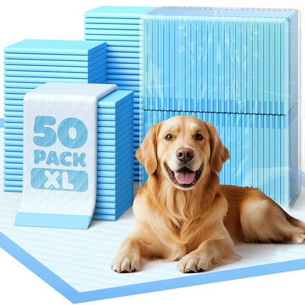 Puppy Pads for Dogs, 34x28 in, 6-Layer Leakproof, 50-Pack