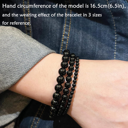 Natural Healing Gemstone Bracelet Handmade Yoga Stretch Elastic Bracelet Stress Relief Crystal Jewelry for Men and Women