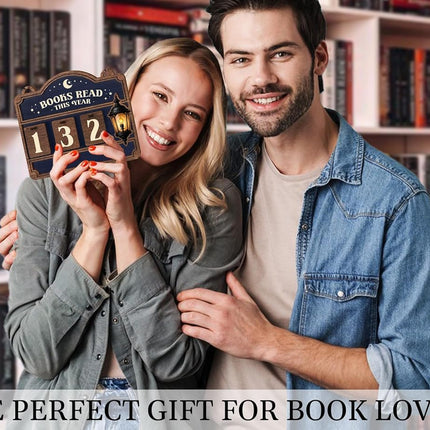 Books Read This Year Counter Valentines Day Gifts For Women Readers, Personalized Book Counter Tracker Bookshelf Decor, Bookish Gifts Accessories For Book Lovers, Bookworm, Bookclub Stocking Stuffers