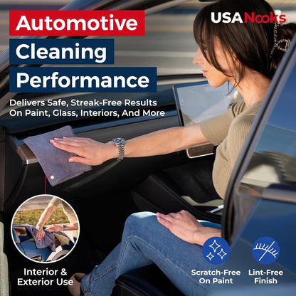 Microfiber Cleaning Cloth Grey - 12 Pcs (12.5"x12.5") - High Performance - 1200 Washes, Ultra Absorbent - photo 5
