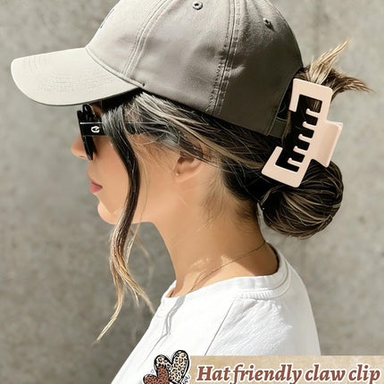 Hat-Friendly Claw Clips for Baseball Caps - 4 Pcs Trucker Hat Hair Clips for Women, Claw Clips for Thick Hair Hat Hairstyles, Gifts Hair Accessories