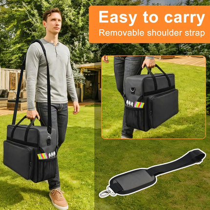 Carrying Bag for Ninja Slushie Max FS605 Series, Professional Drink Maker Travel Case with Side-Opening Zipper, Waterproof Padded Storage Bag with Shoulder Strap & Accessory Pockets for Cups