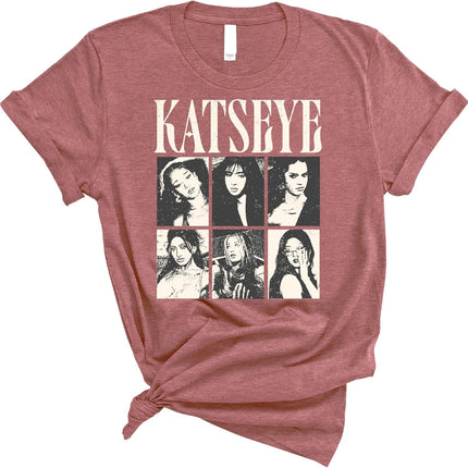 KATSEYE Vintage Style Photo Collage T Shirt Retro Pop Culture Casual Streetwear Tee