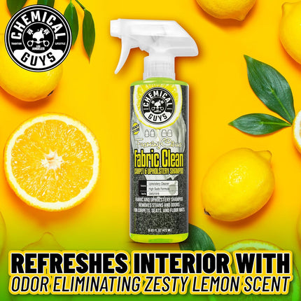 Chemical Guys Foaming Citrus Fabric Clean Carpet & Upholstery Cleaner, Ready To Use, Sprayable 16 fl oz, Citrus Scent + Total Interior Cleaner and Protectant, 16 fl oz