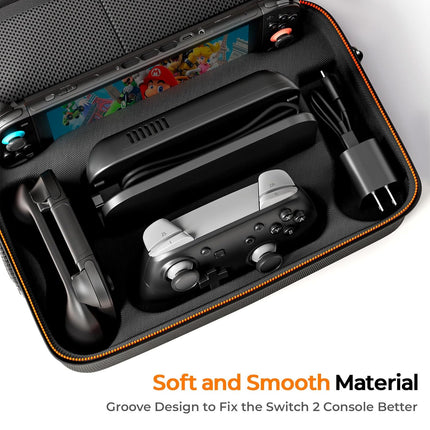 COOWPS for Nintendo Switch 2 Carrying Case 2025, Includes All-In-One Case and Slim Cases, Game Card Slots, Portable Full Protection Travel Storage Bag for Switch 2 Console Pro Controller Accessories