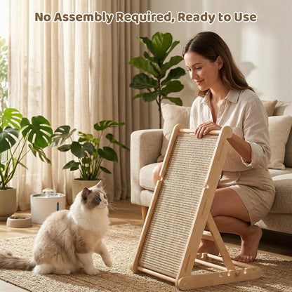 Cat Scratcher, 23" Sisal Cats Scratching Board with 5 Adjustable Heights, No Assembly Required, Foldable - photo 5