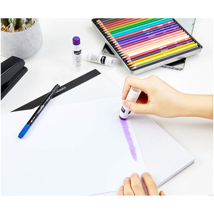 Amazon Basics Purple Washable School Glue Sticks for Classroom Supplies and Crafting, Dries Clear, 0.24-oz Stick, 30-Pack