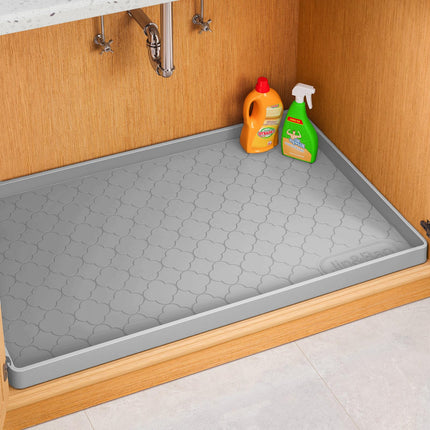 Under Sink Mat 34" x 22" Waterproof Silicone Cabinet Kitchen Liner