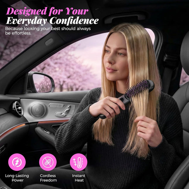 Pro 2026, Cordless Hair Straightener Brush