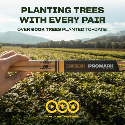 ProMark Forward Rebound 2B ActiveGrip Drumsticks, R2BAG, Tacky Active Grip Finish, Black Drum Sticks, Acorn Tip, Hickory Wood - 1 Pair