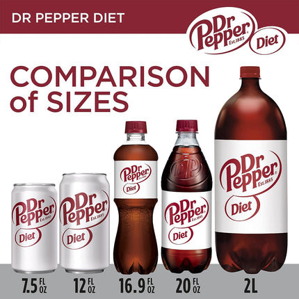 Diet Dr Pepper Soda, 12 fl oz cans, pack of 12