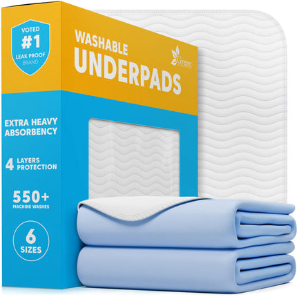 Washable Pee Pads for Dogs - Waterproof Reusable Puppy Pads with Anti-Slip Backing, Pet Training Pad for Puppy Playpen, Crate, Whelping Box, Potty Training (Pack of 2 - 34x36)