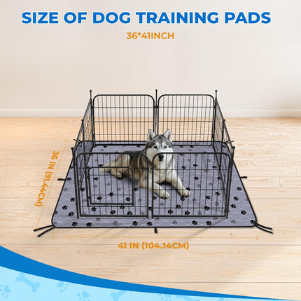 Washable Pee Pads for Dogs, Ultra-Absorbent, 2 Pack 36"x41" Gray