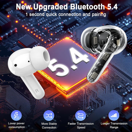 Bluetooth earbuds ENC noise cancelling microphones