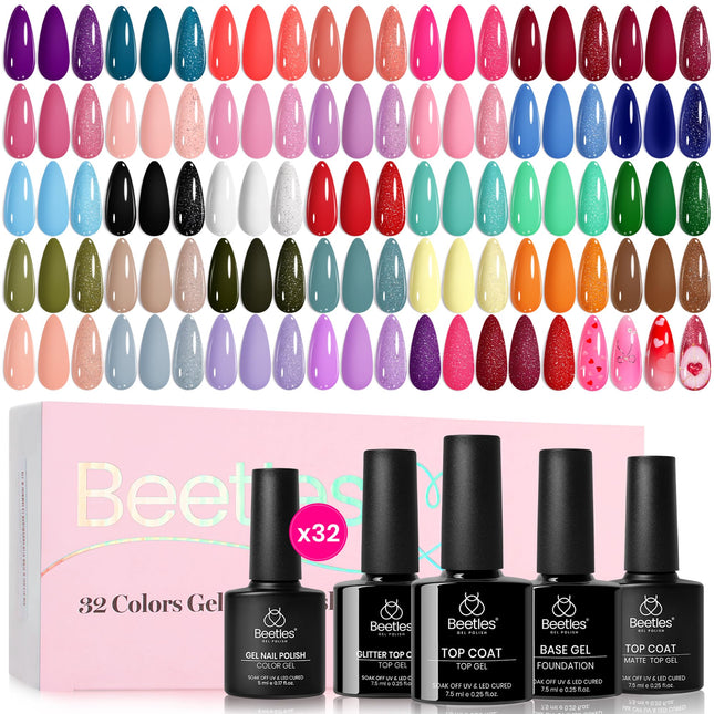Gel Polish Set, Fingertip Palette Collection, 32 Colors
