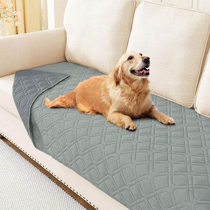 Waterproof Reversible Dog Bed Blanket and Couch Cover, 30 x 70 Inch, Grey/Dark Grey