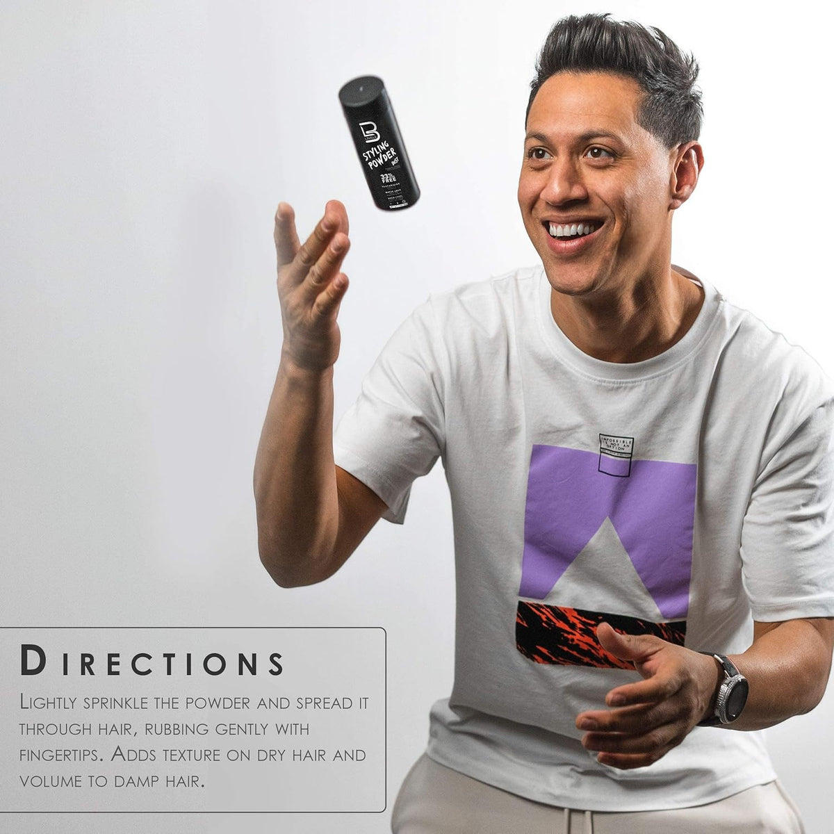 Styling Powder - Natural Look Mens Powder - Easy to Apply with No Oil or Greasy Residue (Large - 60 - photo 2