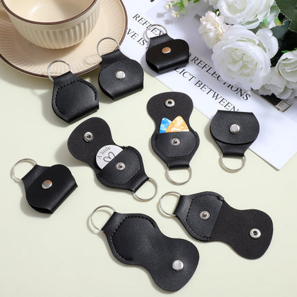 10 Pcs Leather Guitar Pick Holder Keychain,Guitar Pick Keychain,Leather Guitars Picks Holder,Waterproof and Scratchproof Coin Protector for Commemorative Coins,Collectible Display and Daily