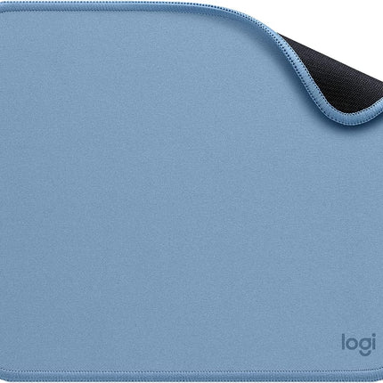 Logitech Mouse Pad - Studio Series, Computer Mouse Mat with Anti-Slip Rubber Base, Easy Gliding, Spill-Resistant Surface, Durable Materials, Portable, in a Fresh Modern Design, Blue Grey