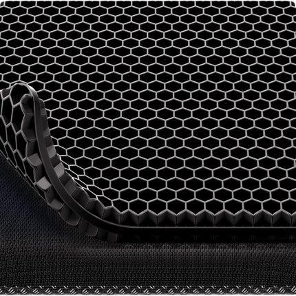 Gel Seat Cushion, Cooling Thick Big Breathable Honeycomb Design Absorbs Pressure Points Seat Cushion with Non-Slip Cover for Office Chair Home Cars Wheelchair