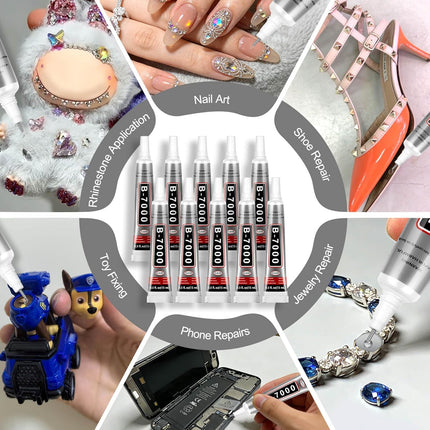 B7000 Glue 15ml/0.5 fl oz 24-Pack - High Strength, Flexible, Waterproof Adhesive for Jewelry, Electronics, Crafts and More