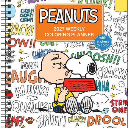 PEANUTS® 2027 Monthly/Weekly Coloring Calendar with Stickers to Color