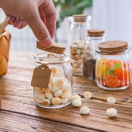 Frascos de vidrio de 7 oz con tapas, mini frascos para yogur de 30 unidades, frascos de botica